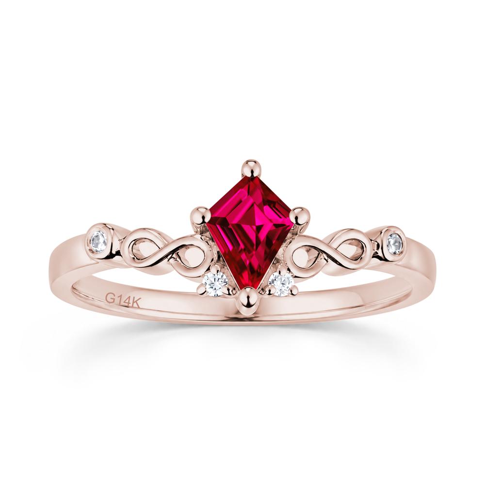 Kite Cut Alexandrite Twisted Infinity Ring - LUO Jewelry #gemstone_Ruby