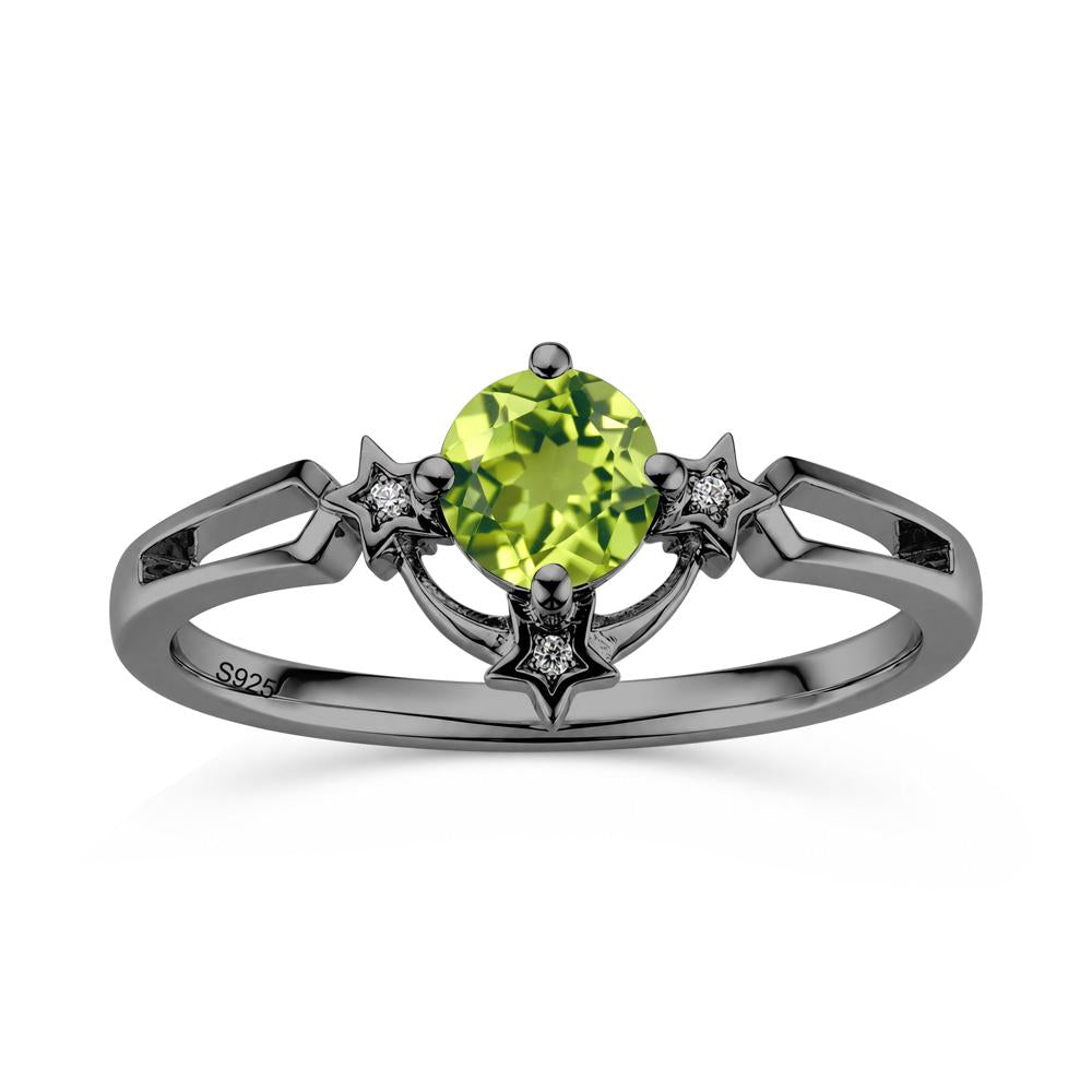 Round Cut Pink Sapphire Star Proposal Ring - LUO Jewelry #gemstone_Peridot