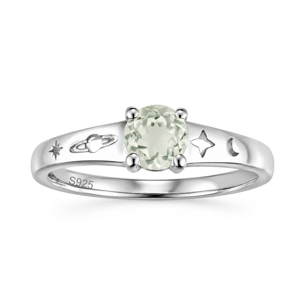 Petite Round Cut Pink Cubic Zirconia Hollow Engraved Ring - LUO Jewelry #gemstone_Green Amethyst