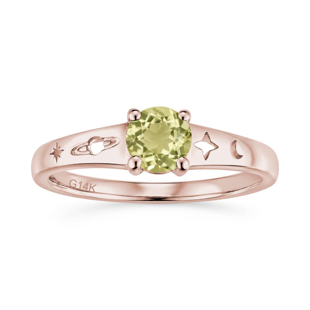 Petite Round Cut Pink Cubic Zirconia Hollow Engraved Ring - LUO Jewelry #gemstone_Lemon Quartz