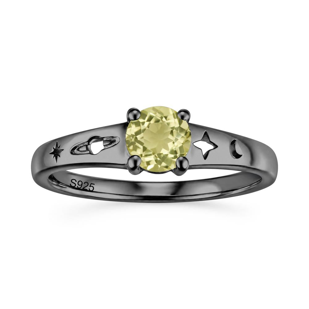 Petite Round Cut Pink Cubic Zirconia Hollow Engraved Ring - LUO Jewelry #gemstone_Lemon Quartz
