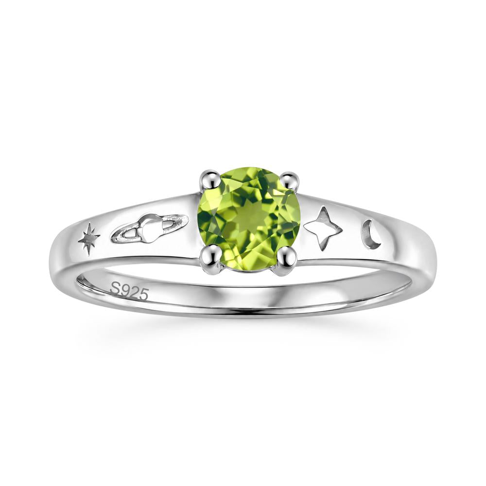 Petite Round Cut Pink Cubic Zirconia Hollow Engraved Ring - LUO Jewelry #gemstone_Peridot