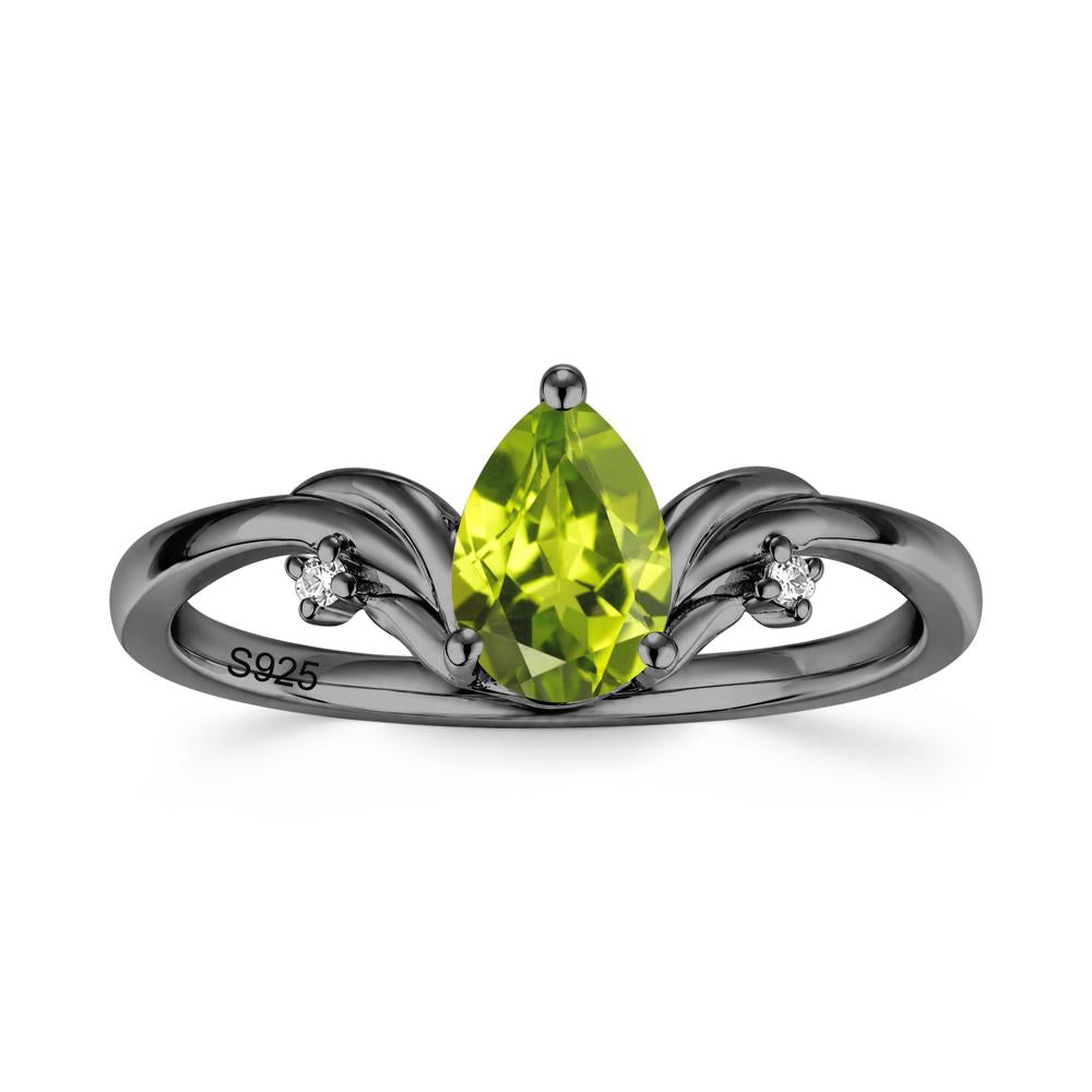 Minimalist Pear Cut Sapphire Vine Ring - LUO Jewelry #gemstone_Peridot