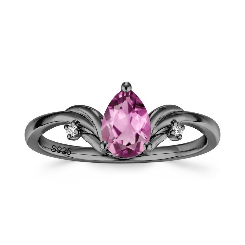 Minimalist Pear Cut Sapphire Vine Ring - LUO Jewelry #gemstone_Tourmaline