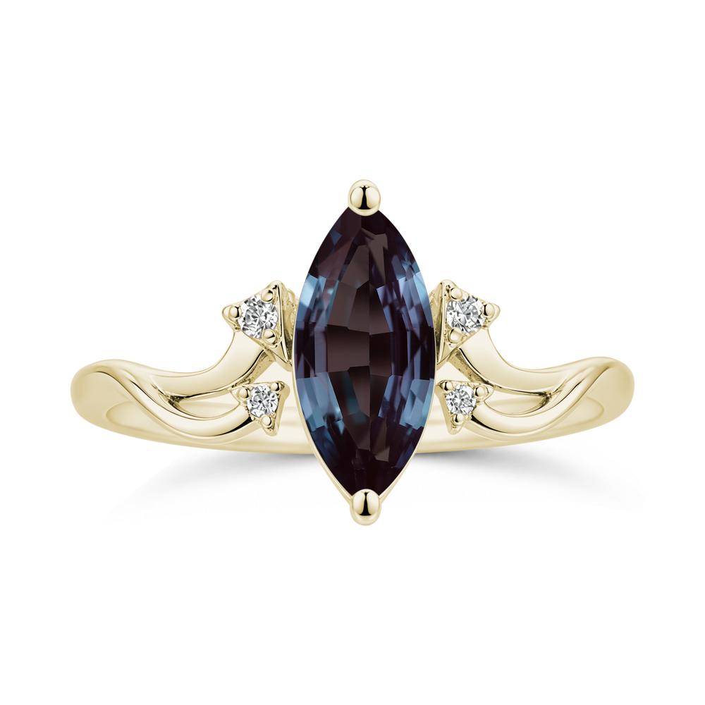 Marquise Cut Alexandrite Arrow Ring - LUO Jewelry #gemstone_Alexandrite