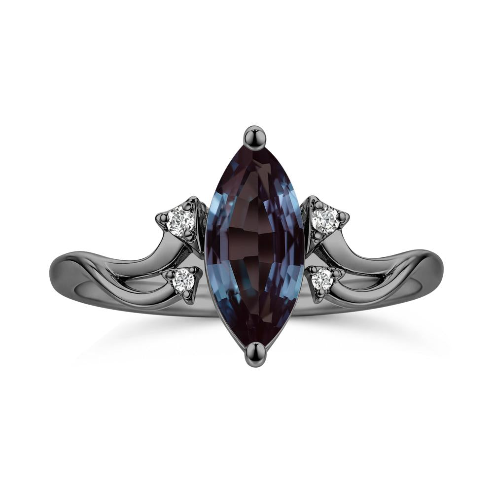 Marquise Cut Alexandrite Arrow Ring - LUO Jewelry #gemstone_Alexandrite