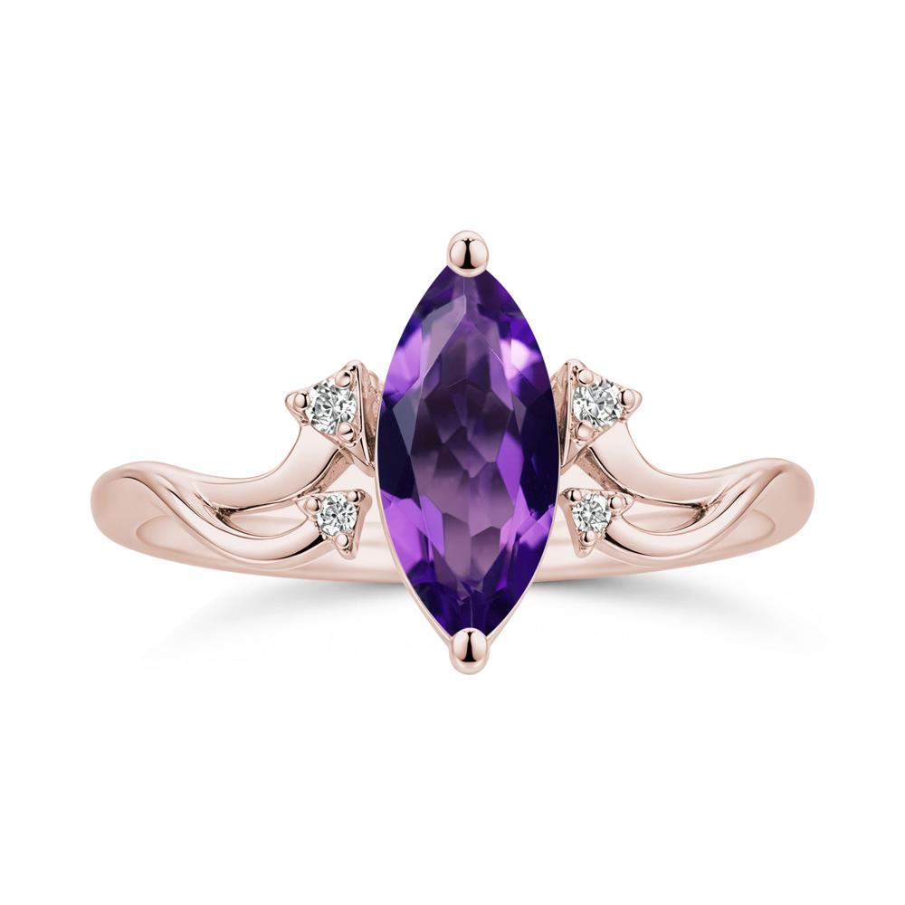 Marquise Cut Alexandrite Arrow Ring - LUO Jewelry #gemstone_Amethyst