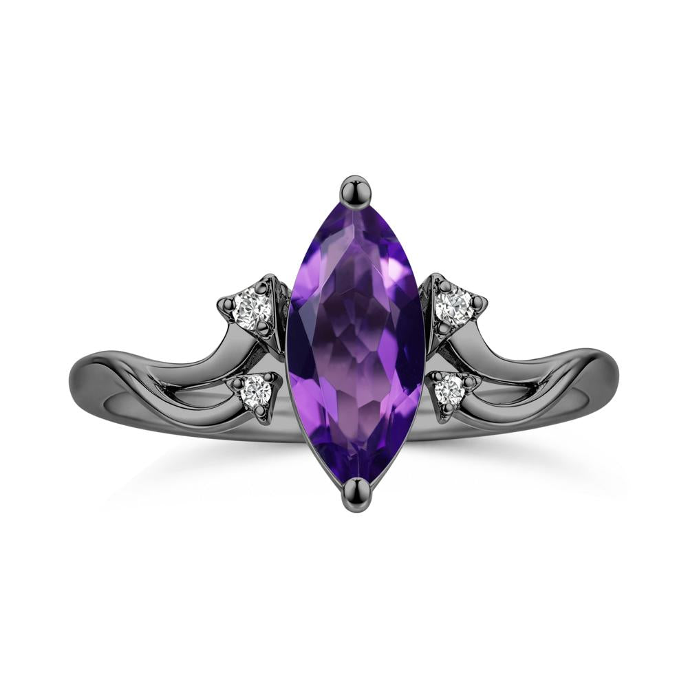 Marquise Cut Alexandrite Arrow Ring - LUO Jewelry #gemstone_Amethyst