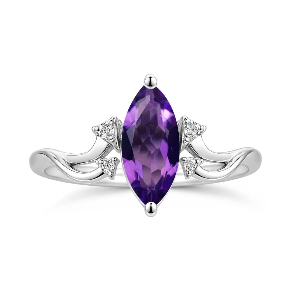 Marquise Cut Alexandrite Arrow Ring - LUO Jewelry #gemstone_Amethyst