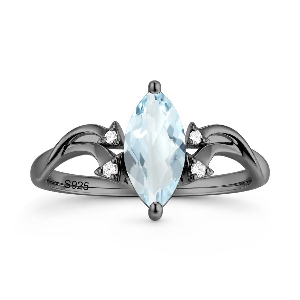Marquise Cut Alexandrite Arrow Ring - LUO Jewelry #gemstone_Aquamarine