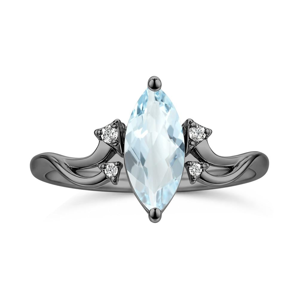 Marquise Cut Alexandrite Arrow Ring - LUO Jewelry #gemstone_Aquamarine