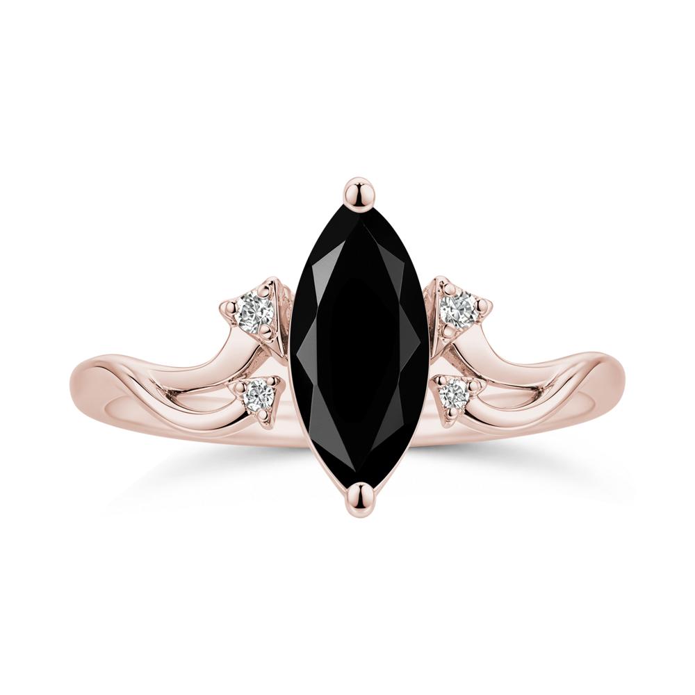 Marquise Cut Alexandrite Arrow Ring - LUO Jewelry #gemstone_Black Spinel