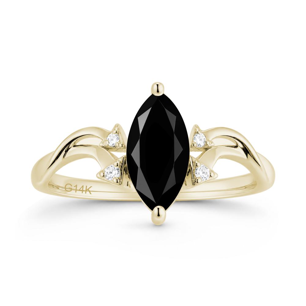 Marquise Cut Alexandrite Arrow Ring - LUO Jewelry #gemstone_Black Spinel