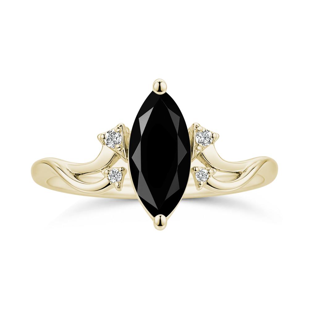 Marquise Cut Alexandrite Arrow Ring - LUO Jewelry #gemstone_Black Spinel