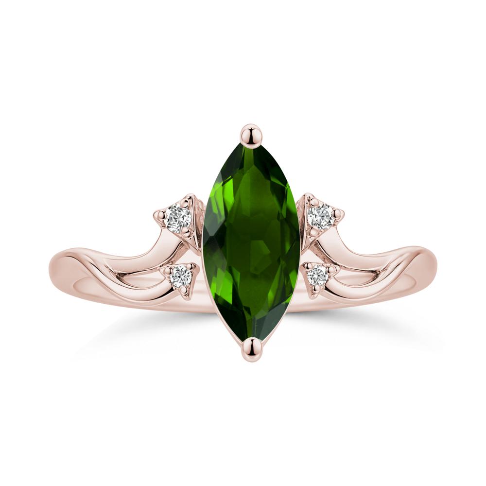 Marquise Cut Alexandrite Arrow Ring - LUO Jewelry #gemstone_Diopside