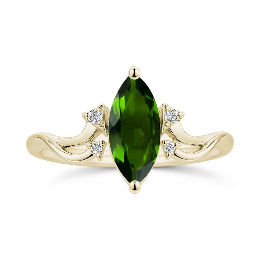 Marquise Cut Alexandrite Arrow Ring - LUO Jewelry #gemstone_Diopside