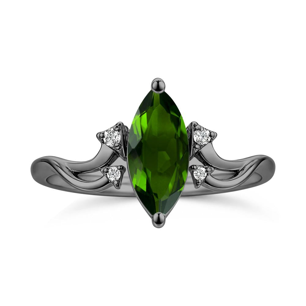 Marquise Cut Alexandrite Arrow Ring - LUO Jewelry #gemstone_Diopside