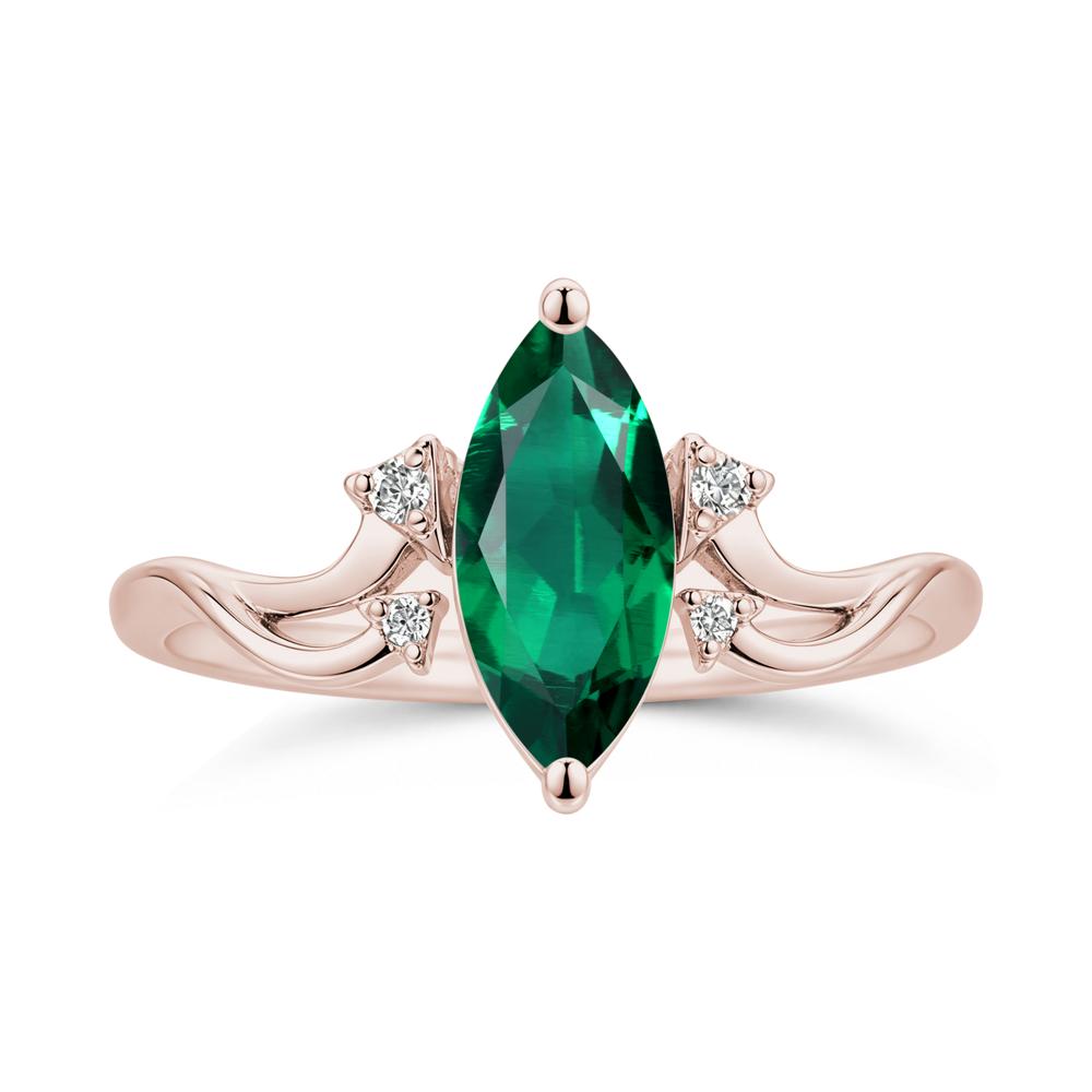 Marquise Cut Alexandrite Arrow Ring - LUO Jewelry #gemstone_Emerald
