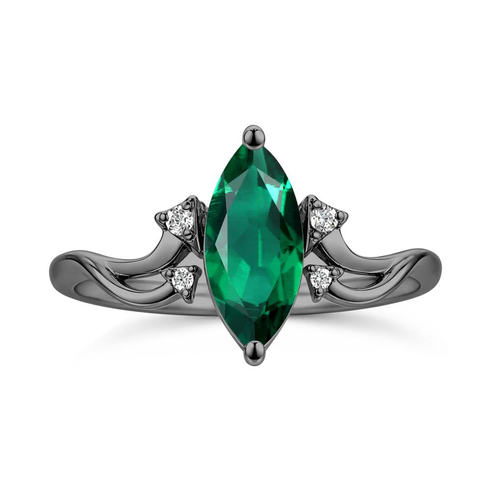 Marquise Cut Alexandrite Arrow Ring - LUO Jewelry #gemstone_Emerald