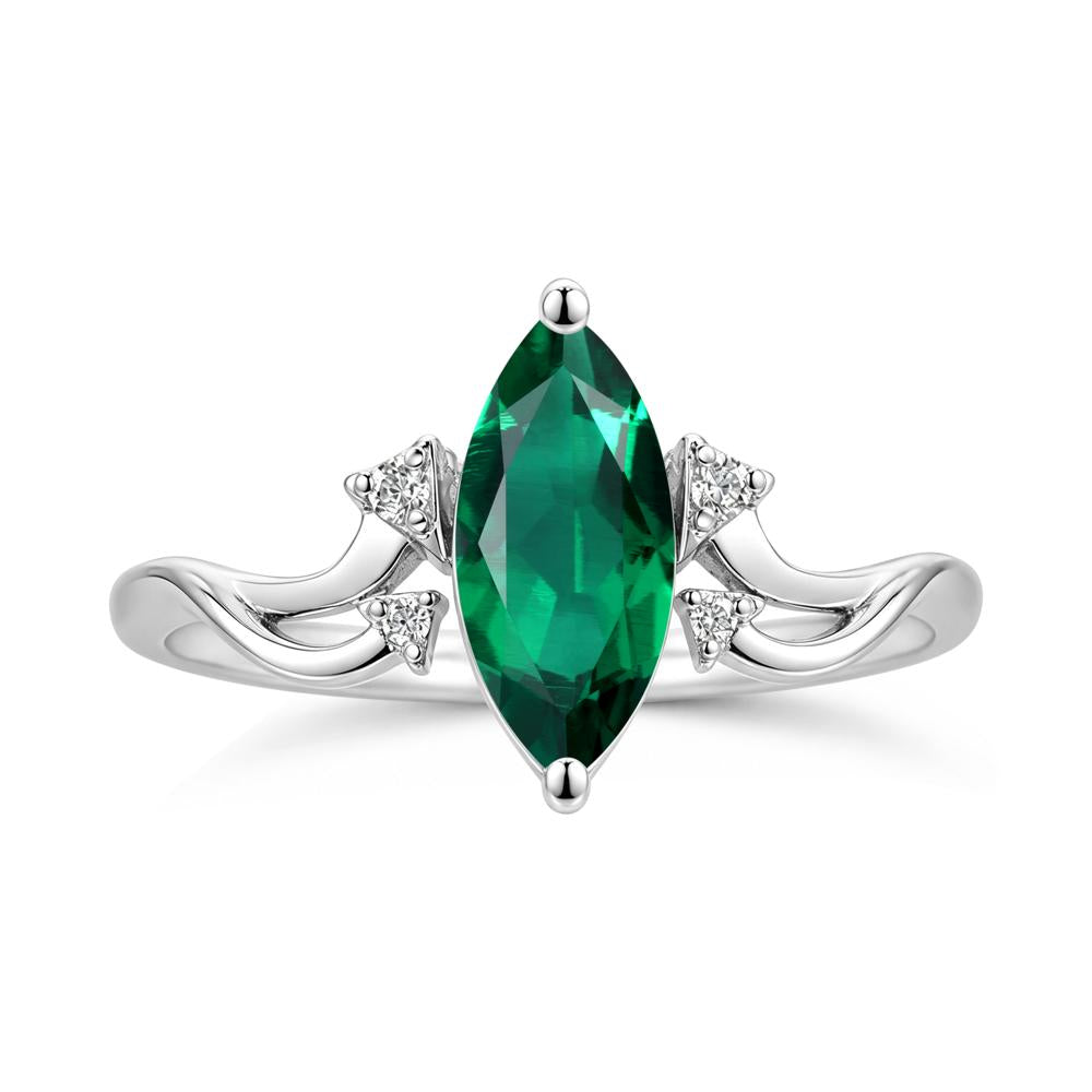 Marquise Cut Alexandrite Arrow Ring - LUO Jewelry #gemstone_Emerald