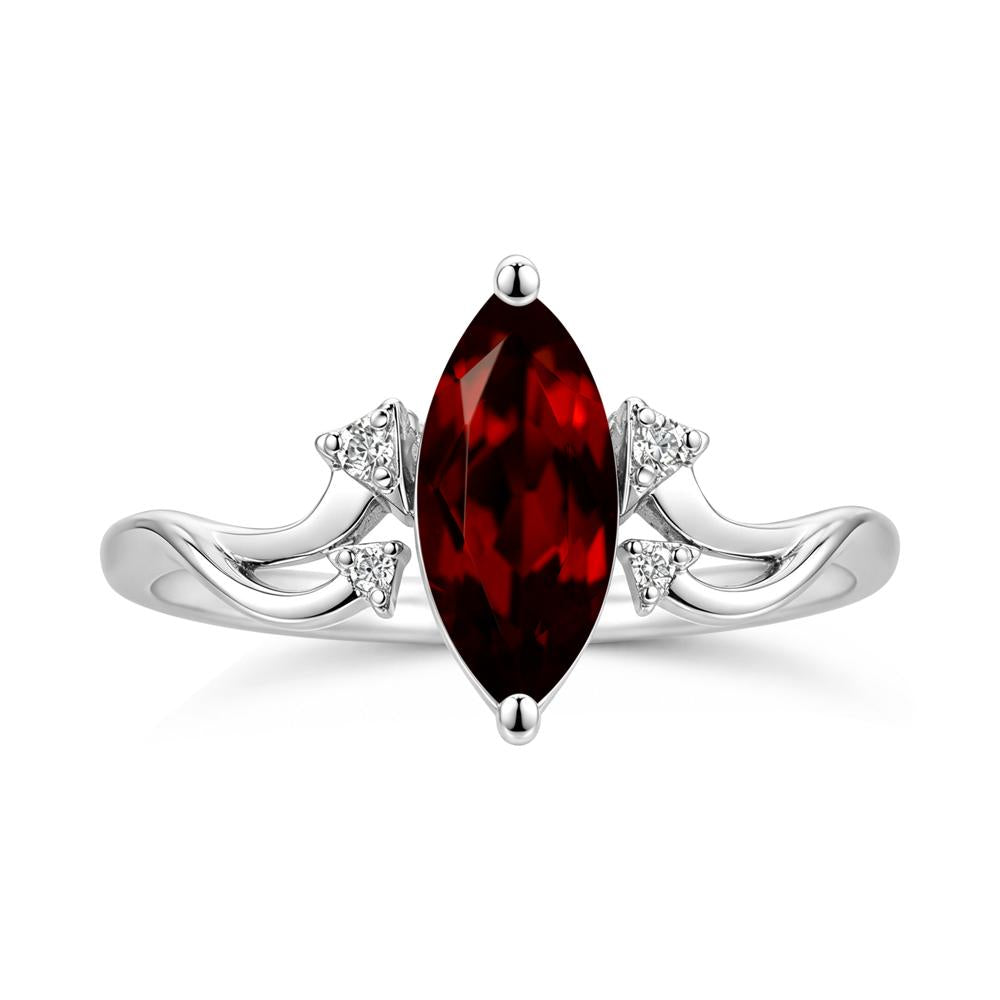 Marquise Cut Alexandrite Arrow Ring - LUO Jewelry #gemstone_Garnet