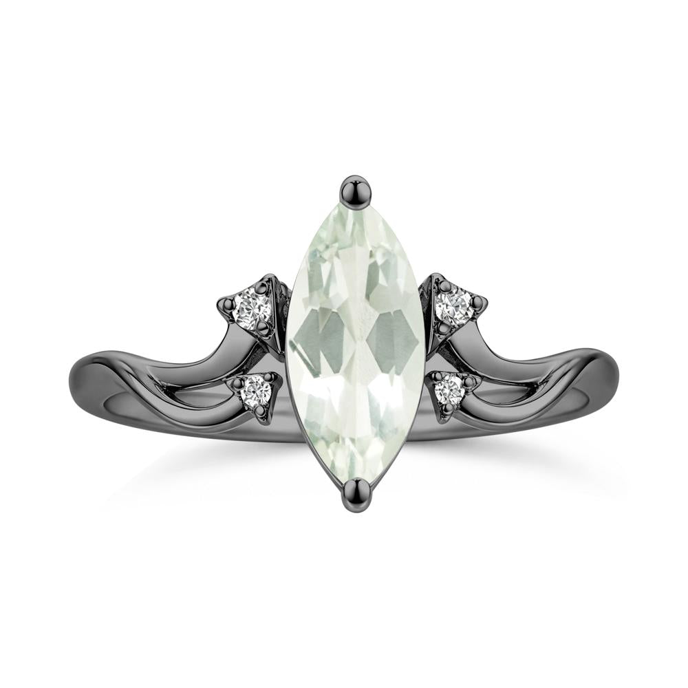 Marquise Cut Alexandrite Arrow Ring - LUO Jewelry #gemstone_Green Amethyst