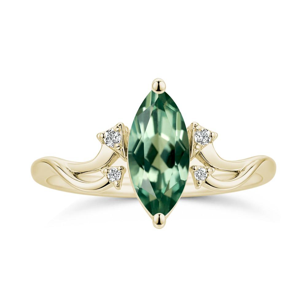 Marquise Cut Alexandrite Arrow Ring - LUO Jewelry #gemstone_Green Sapphire