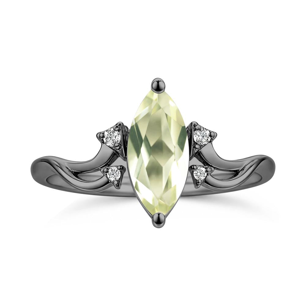 Marquise Cut Alexandrite Arrow Ring - LUO Jewelry #gemstone_Lemon Quartz