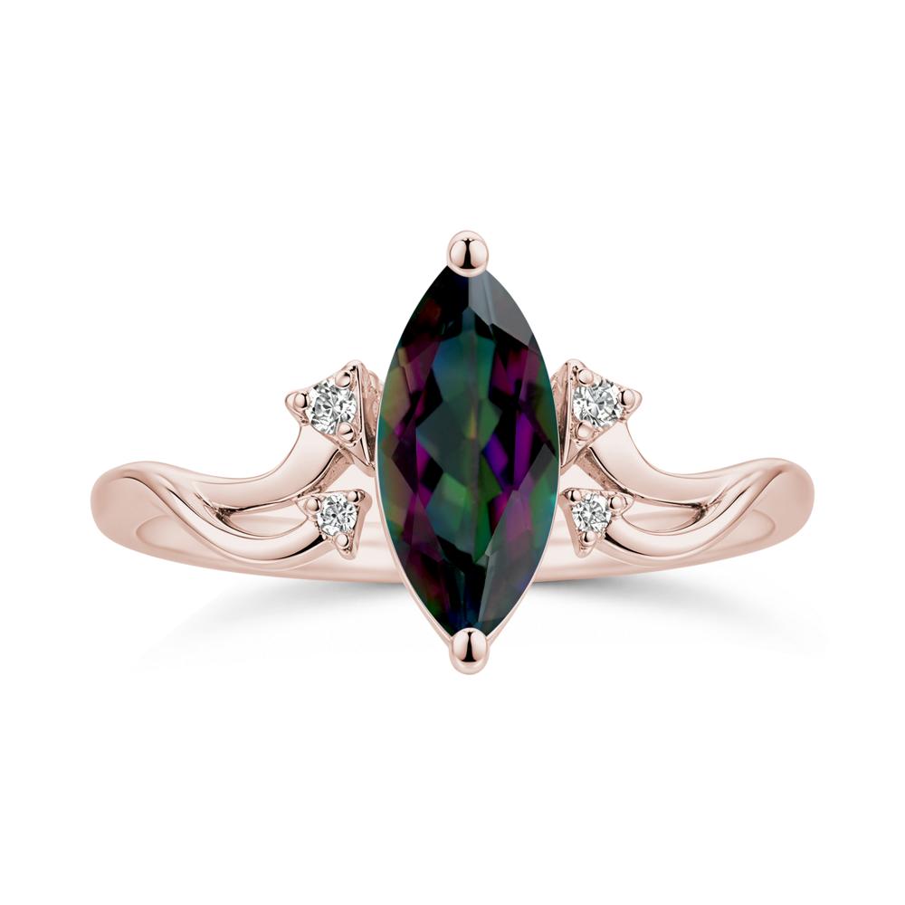 Marquise Cut Alexandrite Arrow Ring - LUO Jewelry #gemstone_Mystic Topaz