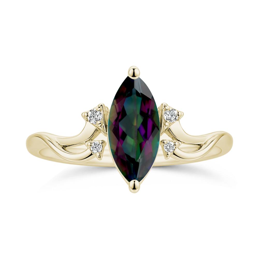 Marquise Cut Alexandrite Arrow Ring - LUO Jewelry #gemstone_Mystic Topaz