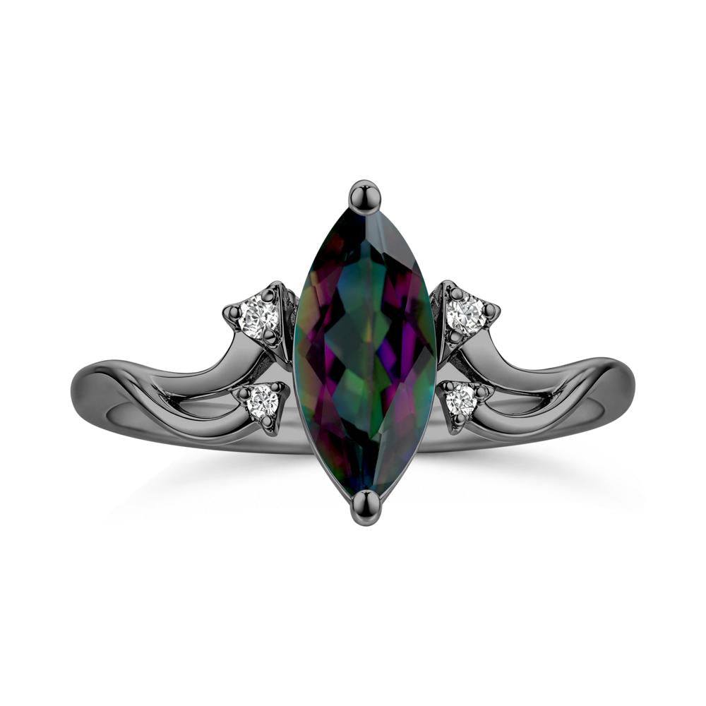 Marquise Cut Alexandrite Arrow Ring - LUO Jewelry #gemstone_Mystic Topaz
