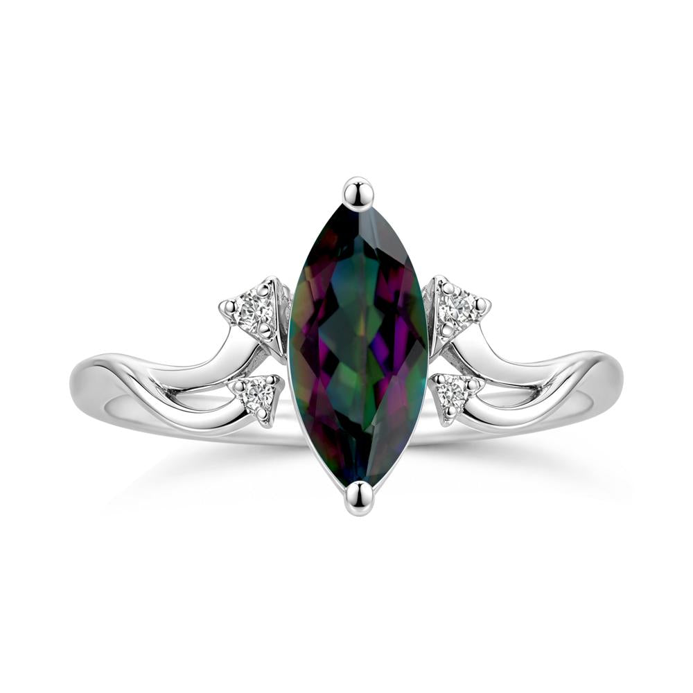 Marquise Cut Alexandrite Arrow Ring - LUO Jewelry #gemstone_Mystic Topaz