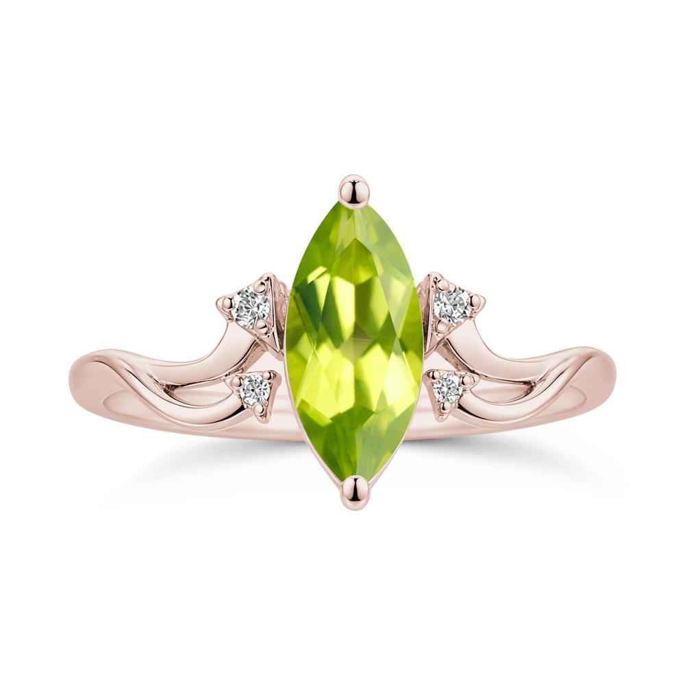 Marquise Cut Alexandrite Arrow Ring - LUO Jewelry #gemstone_Peridot