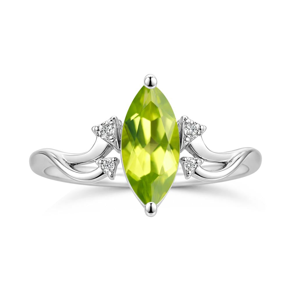 Marquise Cut Alexandrite Arrow Ring - LUO Jewelry #gemstone_Peridot