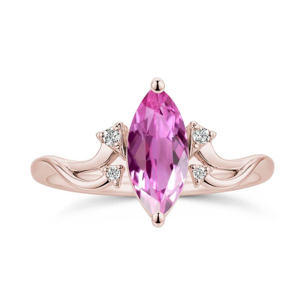 Marquise Cut Alexandrite Arrow Ring - LUO Jewelry #gemstone_Pink Sapphire