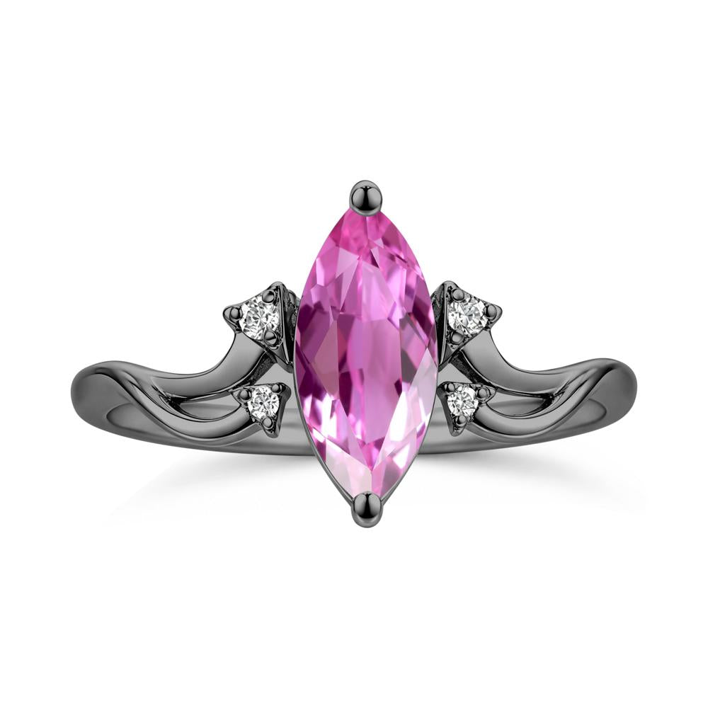 Marquise Cut Alexandrite Arrow Ring - LUO Jewelry #gemstone_Pink Sapphire