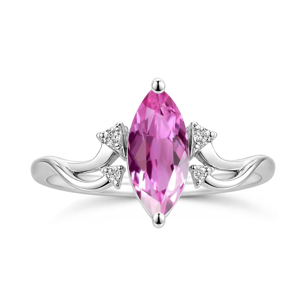 Marquise Cut Alexandrite Arrow Ring - LUO Jewelry #gemstone_Pink Sapphire