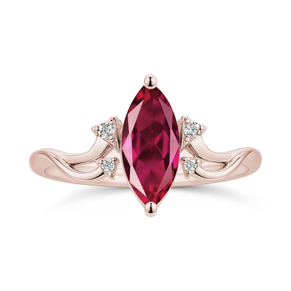 Marquise Cut Alexandrite Arrow Ring - LUO Jewelry #gemstone_Ruby