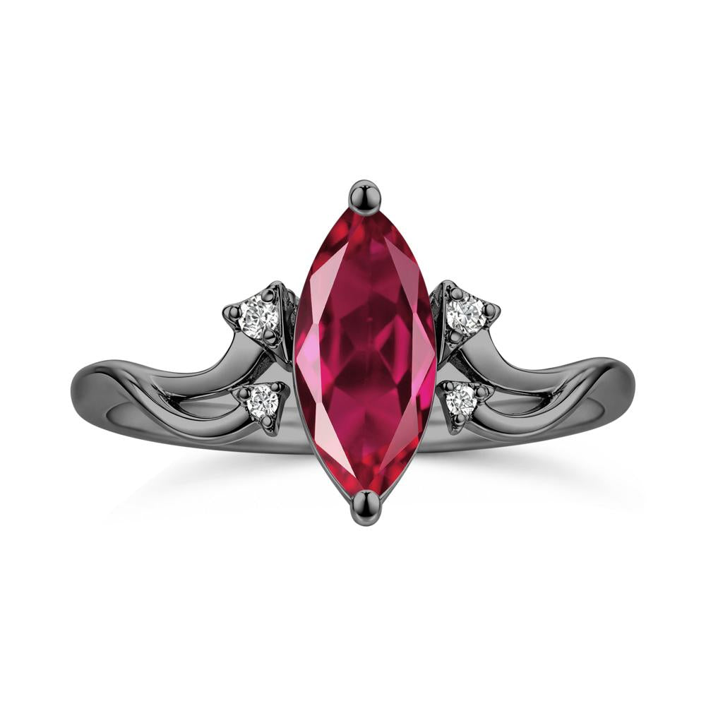 Marquise Cut Alexandrite Arrow Ring - LUO Jewelry #gemstone_Ruby