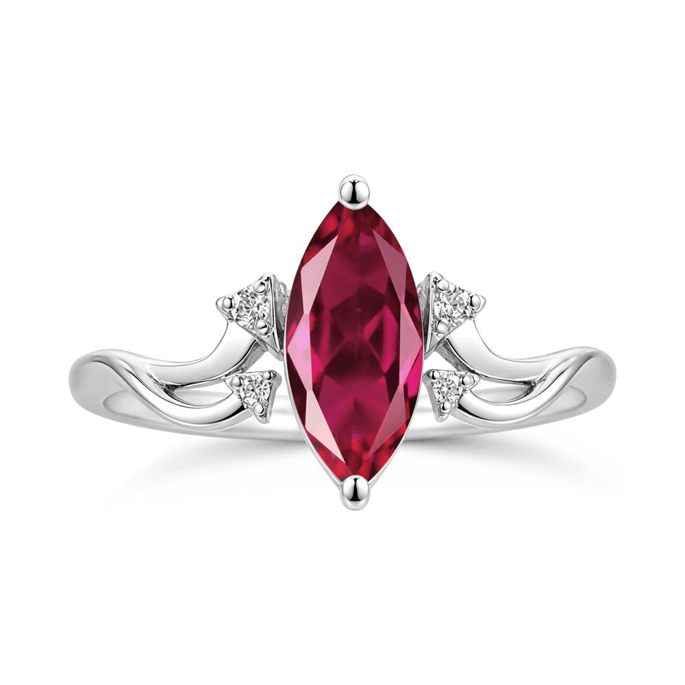 Marquise Cut Alexandrite Arrow Ring - LUO Jewelry #gemstone_Ruby