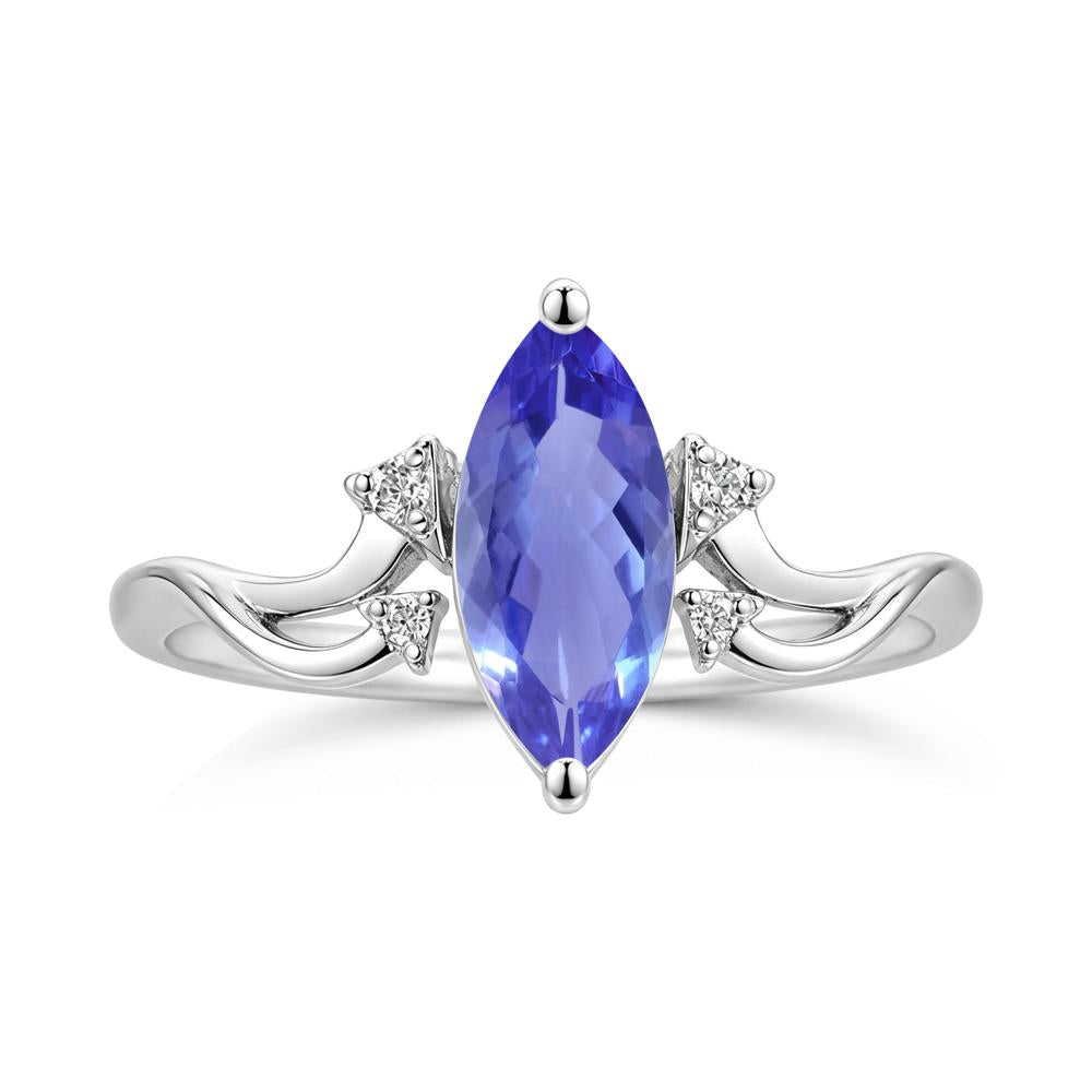 Marquise Cut Alexandrite Arrow Ring - LUO Jewelry #gemstone_Tanzanite