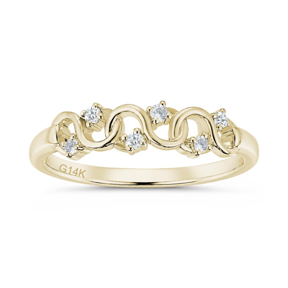 Cubic Zirconia and London Blue Topaz Twisted Infinity Wedding Band Ring - LUO Jewelry #gemstone_Cubic Zirconia and Diamond