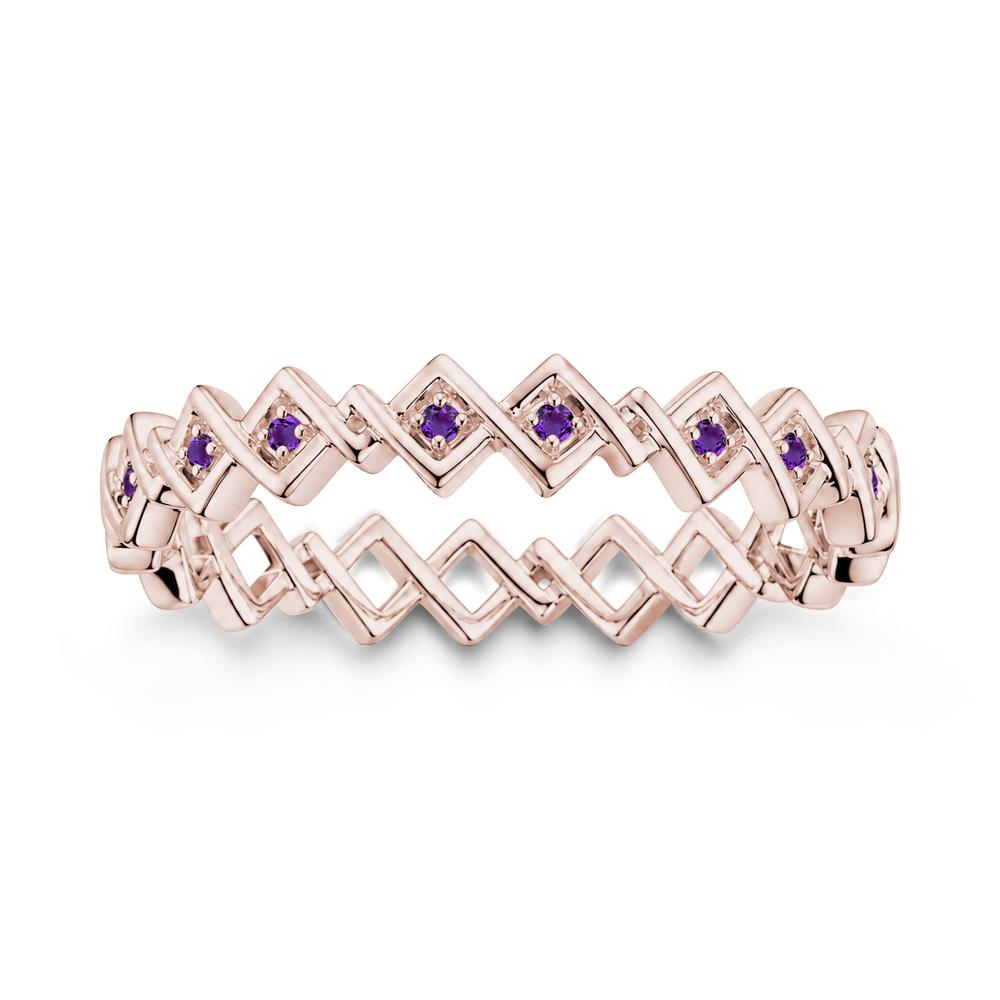 Twisted Infinity Aquamarine Wedding Band - LUO Jewelry #gemstone_Amethyst