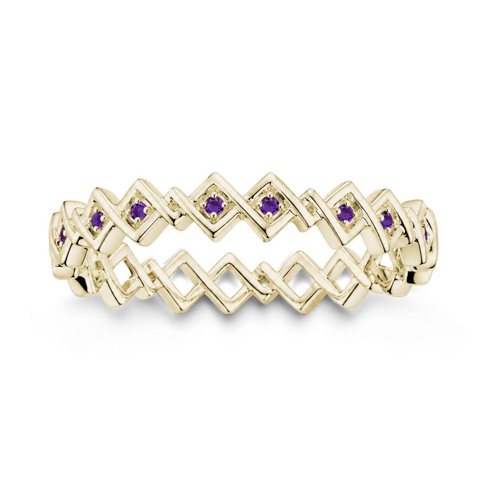 Twisted Infinity Aquamarine Wedding Band - LUO Jewelry #gemstone_Amethyst
