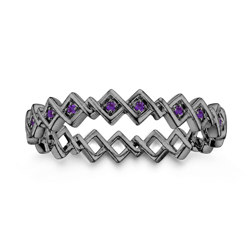 Twisted Infinity Aquamarine Wedding Band - LUO Jewelry #gemstone_Amethyst