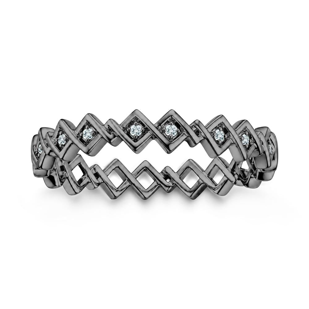 Twisted Infinity Aquamarine Wedding Band - LUO Jewelry #gemstone_Aquamarine