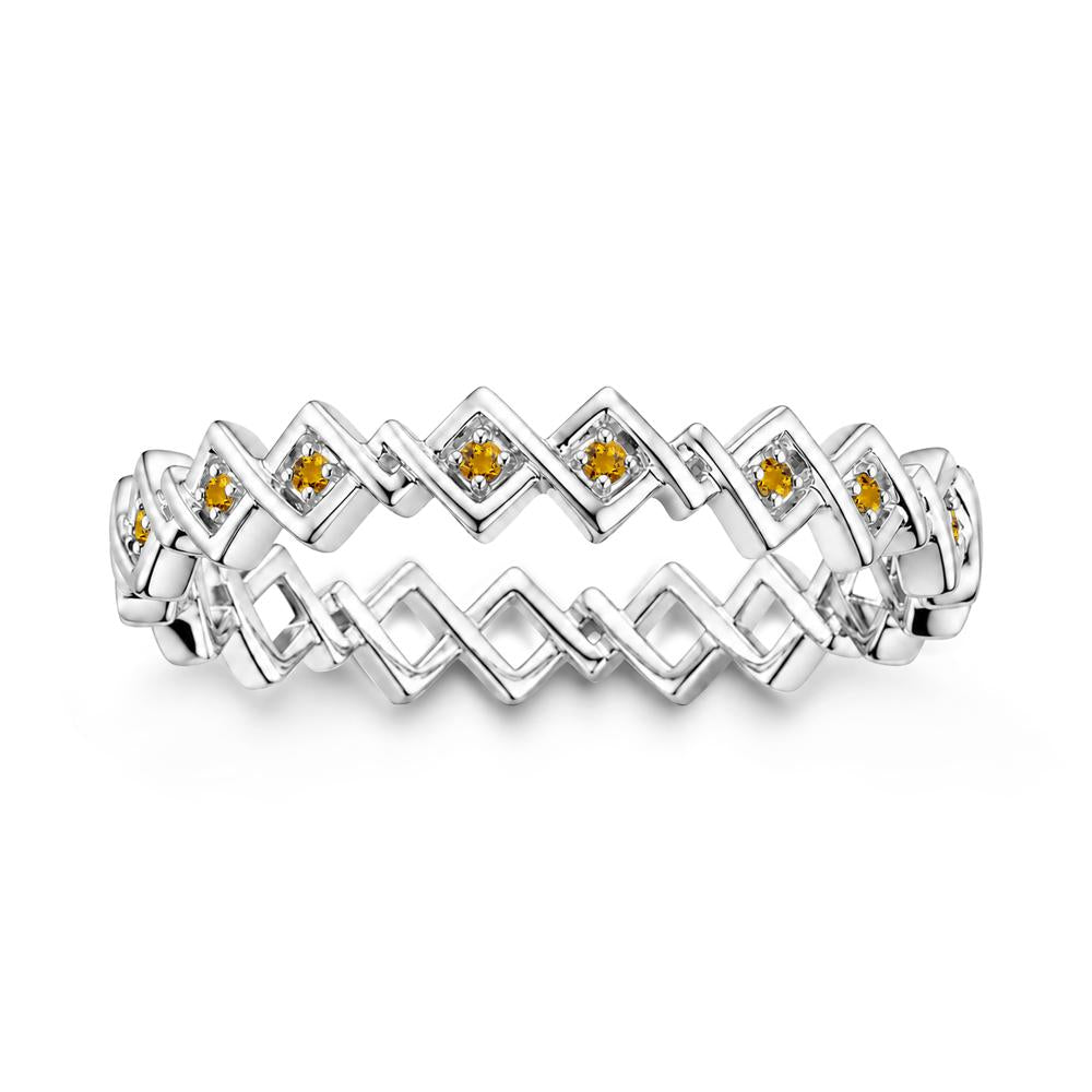 Twisted Infinity Aquamarine Wedding Band - LUO Jewelry #gemstone_Citrine