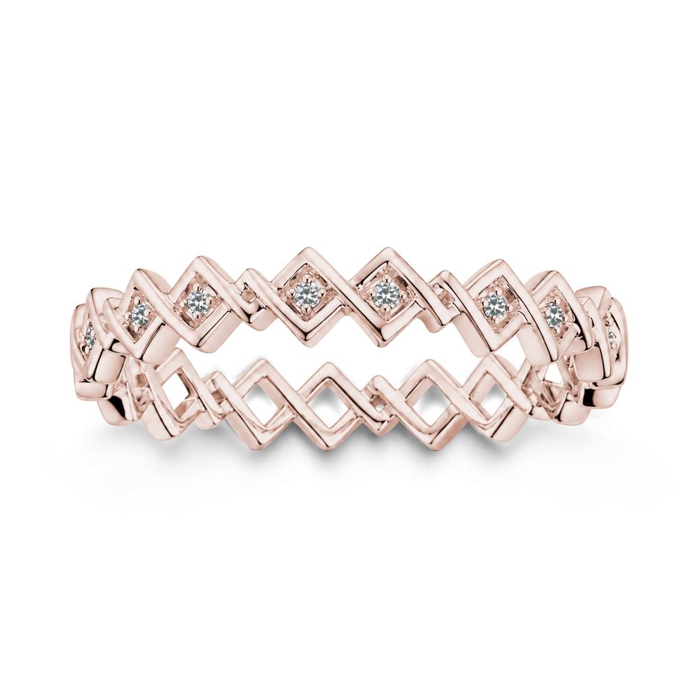 Twisted Infinity Aquamarine Wedding Band - LUO Jewelry #gemstone_Cubic Zirconia