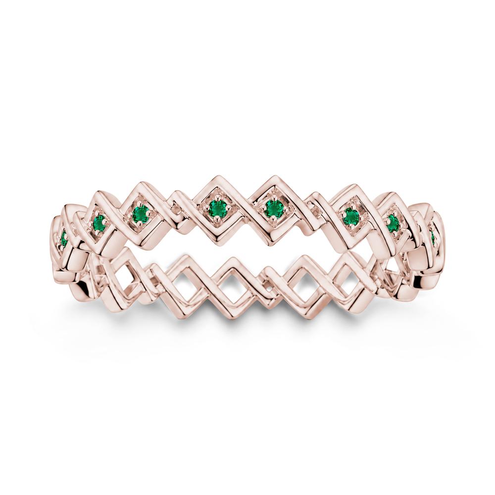 Twisted Infinity Aquamarine Wedding Band - LUO Jewelry #gemstone_Emerald