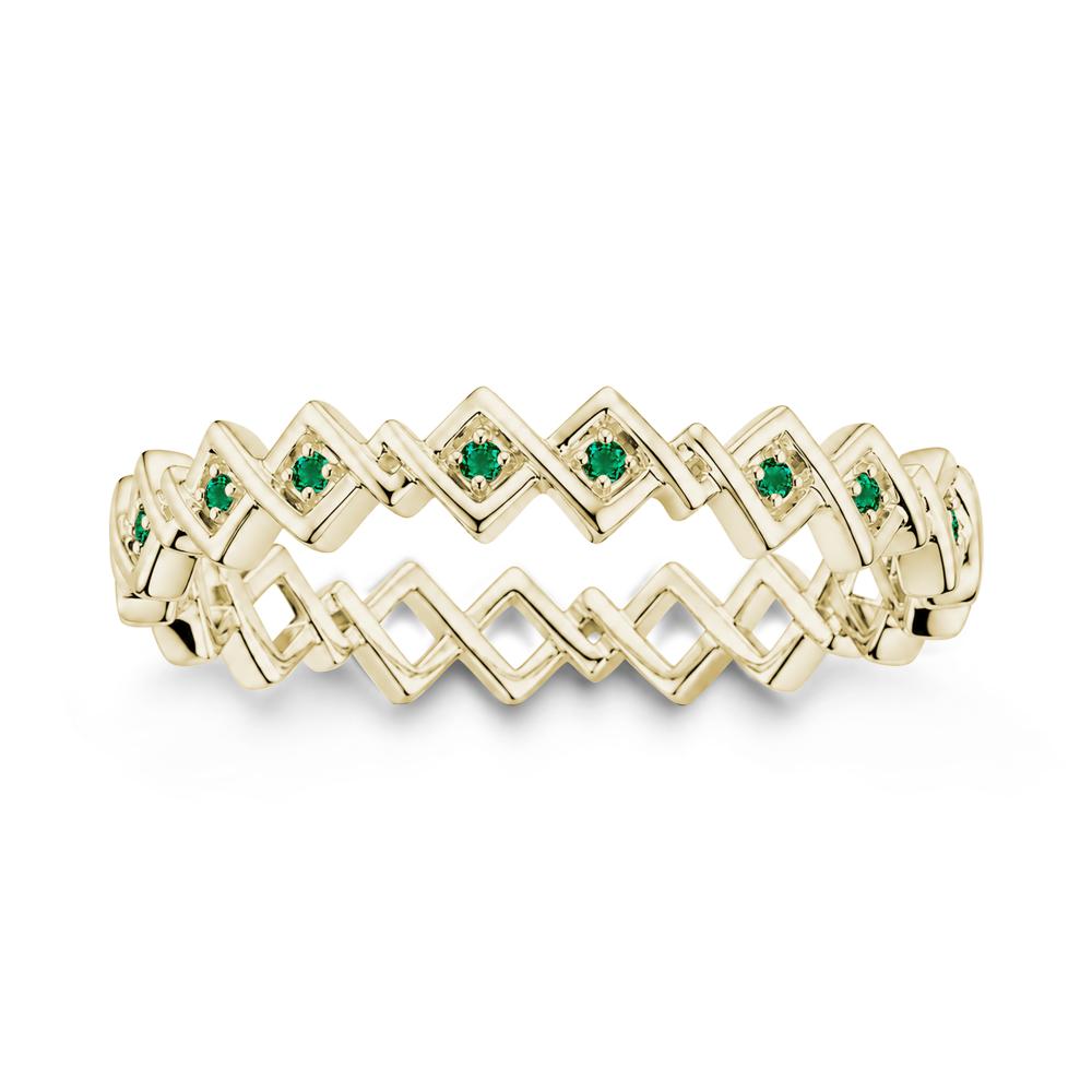 Twisted Infinity Aquamarine Wedding Band - LUO Jewelry #gemstone_Emerald